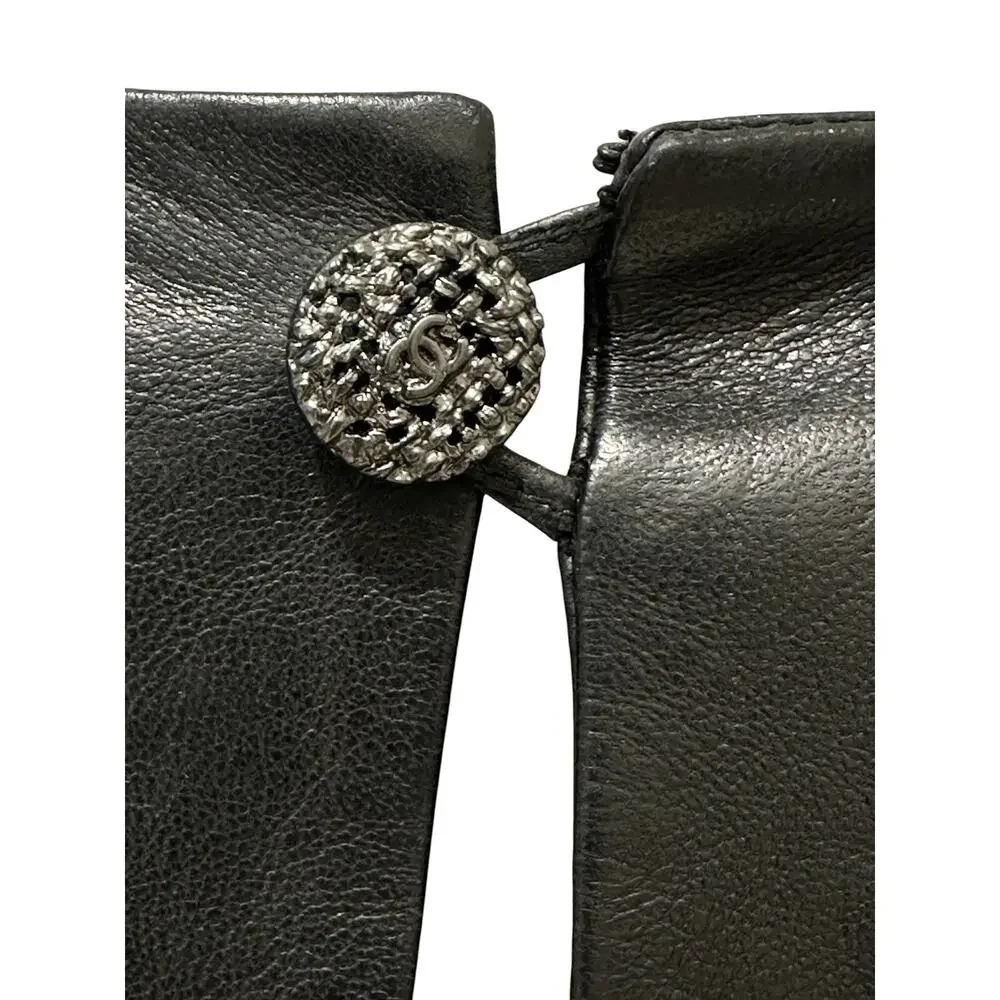 Chanel Tweed & Leather Dress Sz/36